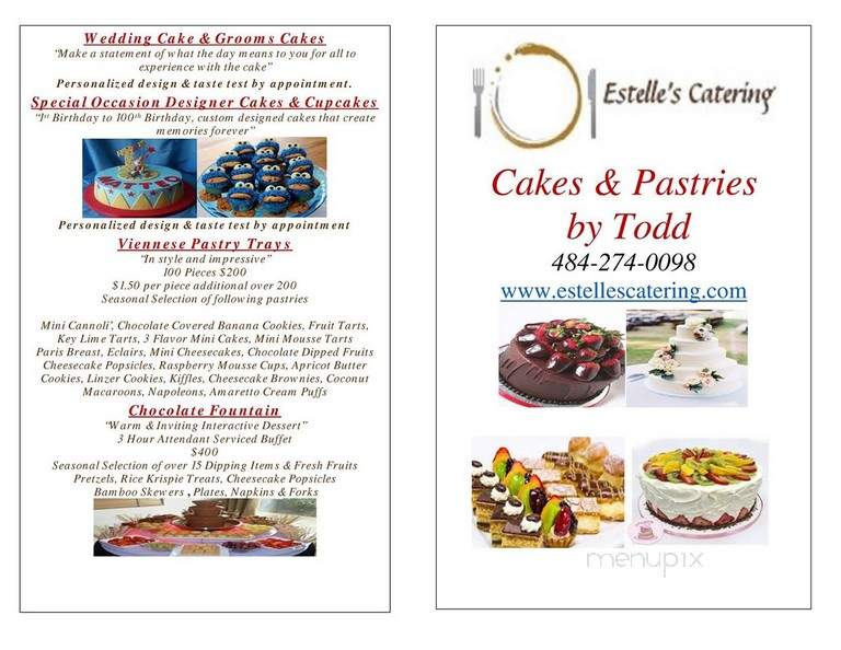 Estelle's Catering - Northampton, PA menu_pic