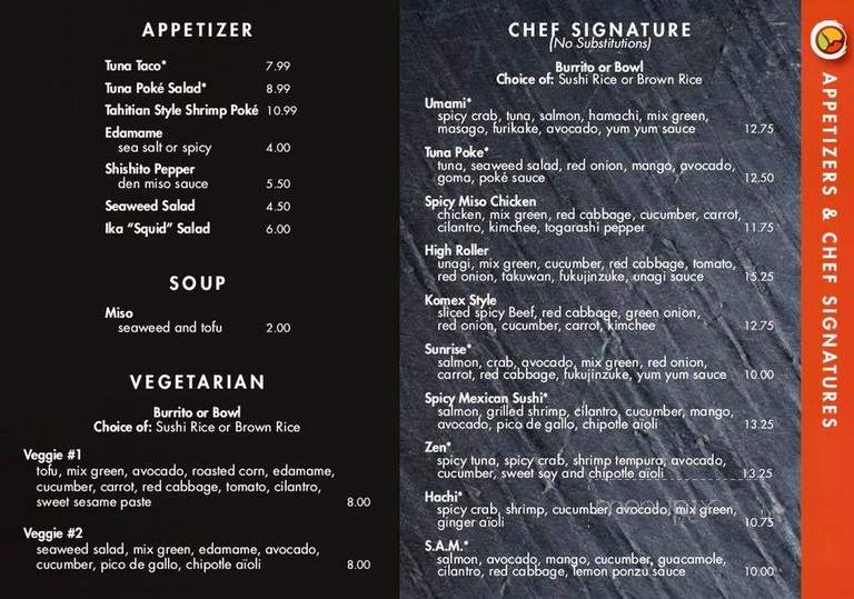 Umami PokeRito - Charlotte, NC menu_pic
