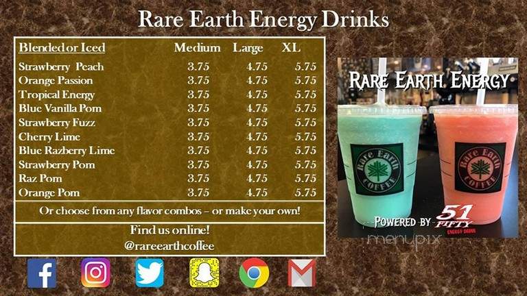 Rare Earth Coffee - Madera, CA menu_pic