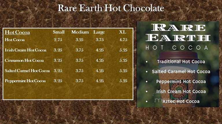 Rare Earth Coffee - Madera, CA menu_pic