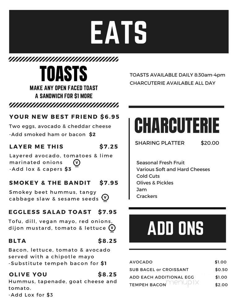 Switchbox Coffee - Oakland Park, FL menu_pic