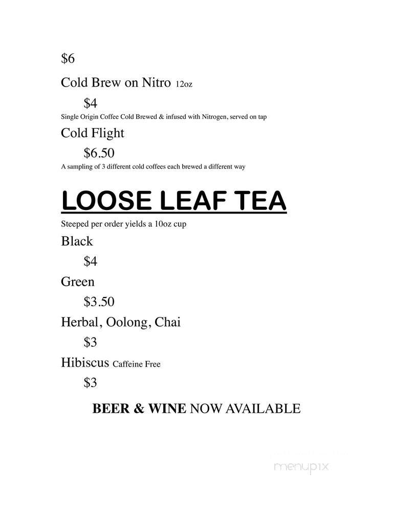 Switchbox Coffee - Oakland Park, FL menu_pic