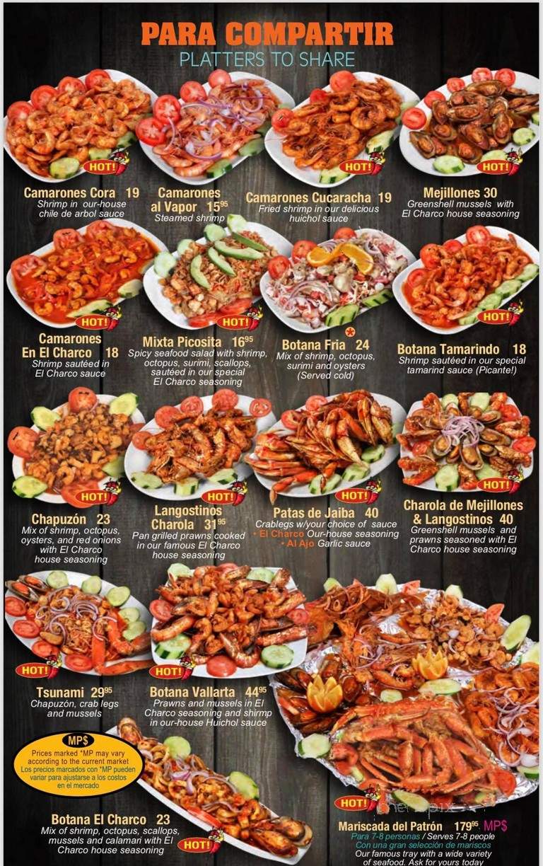 Mariscos El Charco - Elgin, IL menu_pic