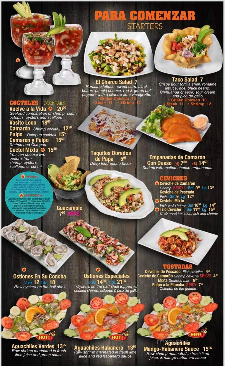 Mariscos El Charco - Elgin, IL menu_pic