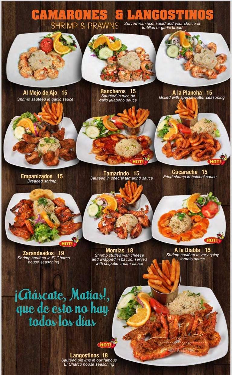 Mariscos El Charco - Elgin, IL menu_pic