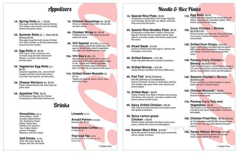 ViVi Pho - Glendale, CO menu_pic