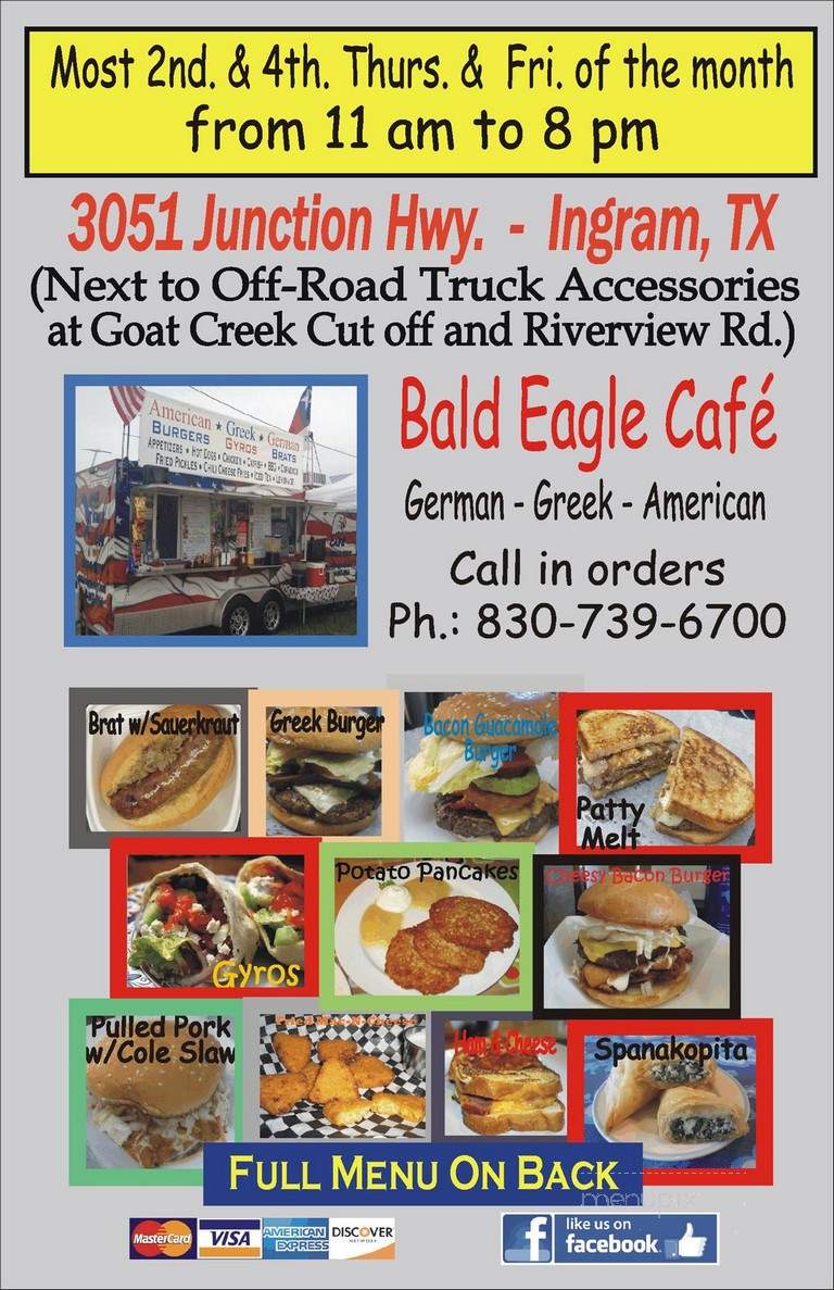 Bald Eagle Cafe - Kerrville, TX menu_pic