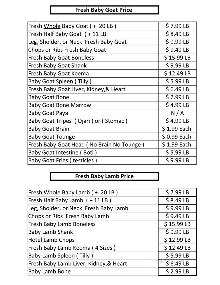 My Zabiha Halal Meat - Schaumburg, IL menu_pic
