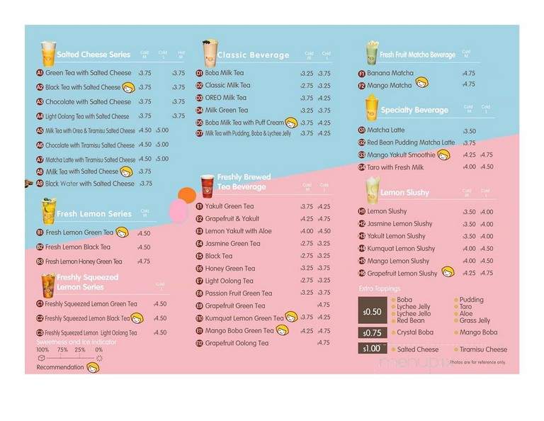 Happy Lemon - Sunnyvale, CA menu_pic