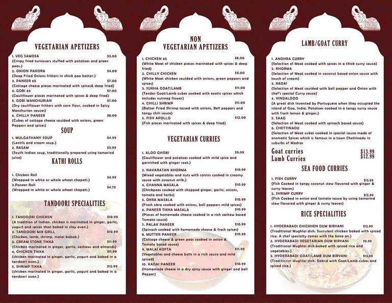 Cuisine India - Pottstown, PA menu_pic