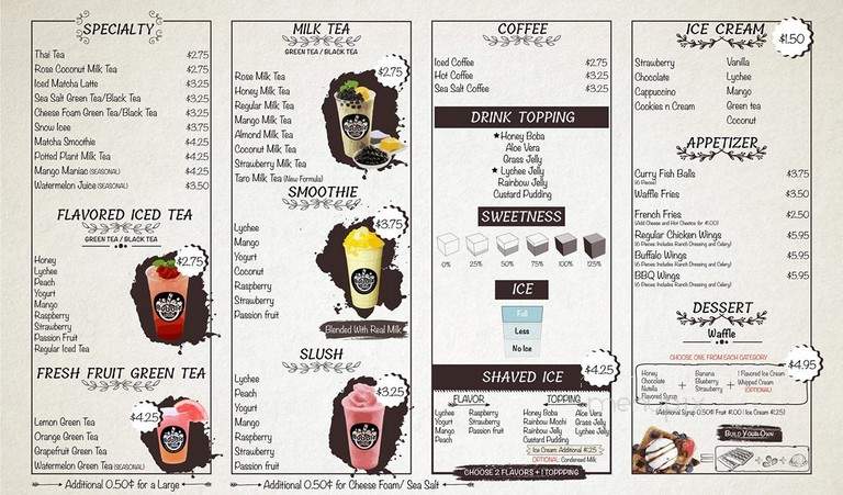 Bubble & Tea - Arcadia, CA menu_pic
