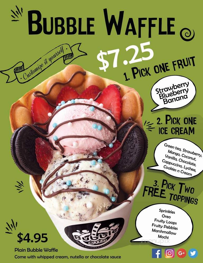 Bubble & Tea - Arcadia, CA menu_pic