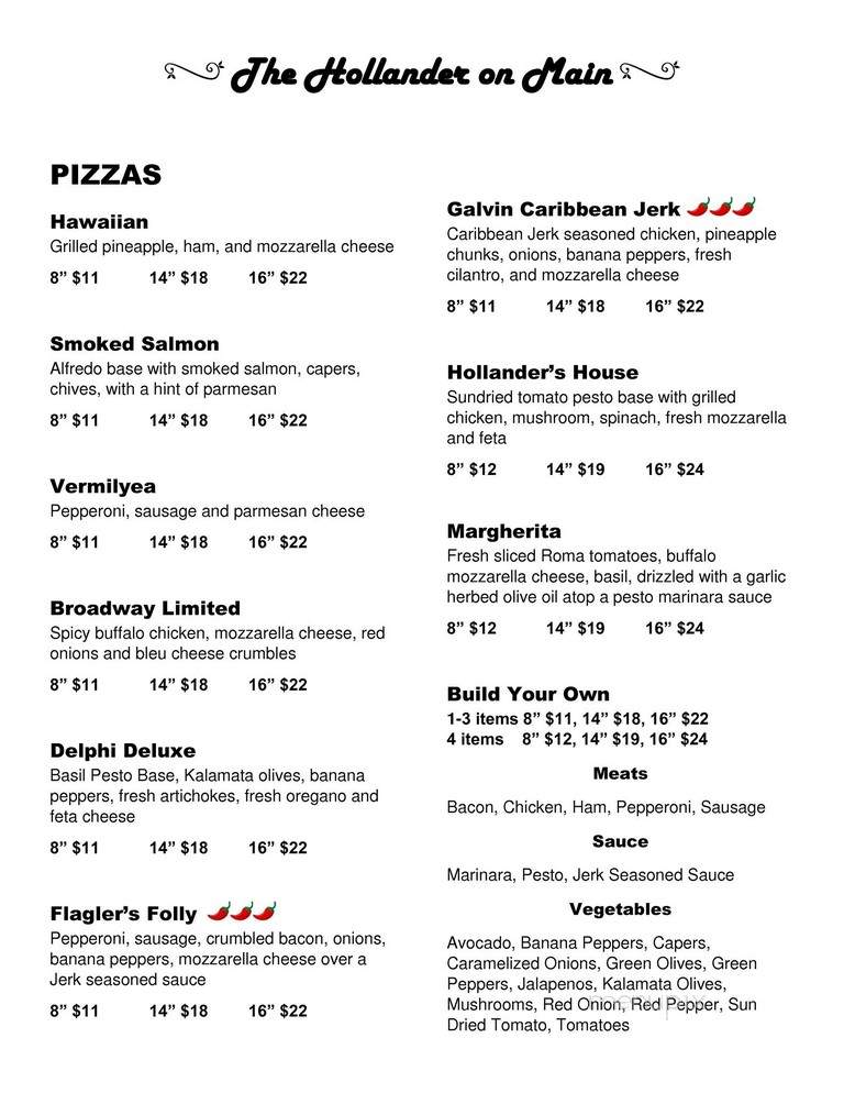 The Hollander On Main - Lima, OH menu_pic