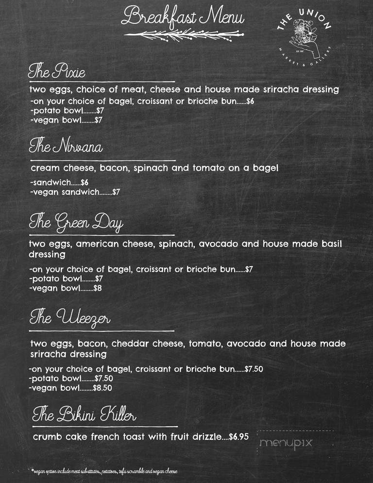 The Union Market and Gallery - Tuckerton, NJ menu_pic