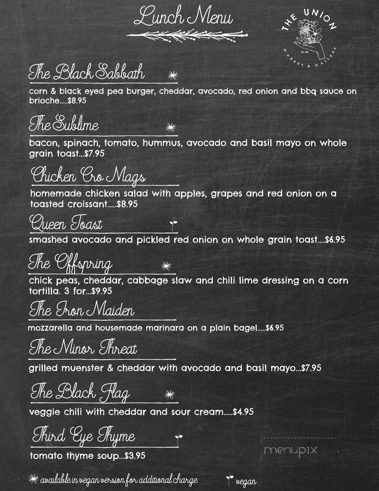 The Union Market and Gallery - Tuckerton, NJ menu_pic