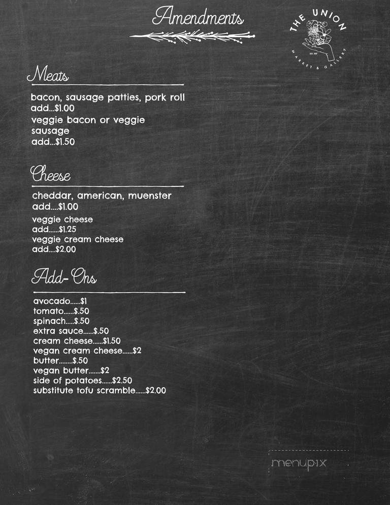The Union Market and Gallery - Tuckerton, NJ menu_pic