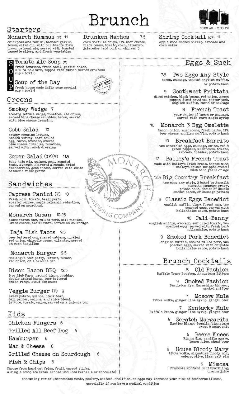 Monarch Brewing - Monticello, IL menu_pic
