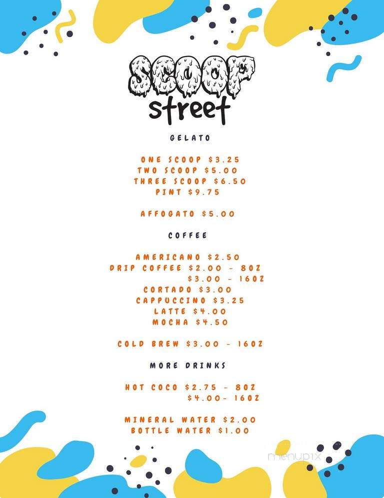 Scoop Street - New Braunfels, TX menu_pic