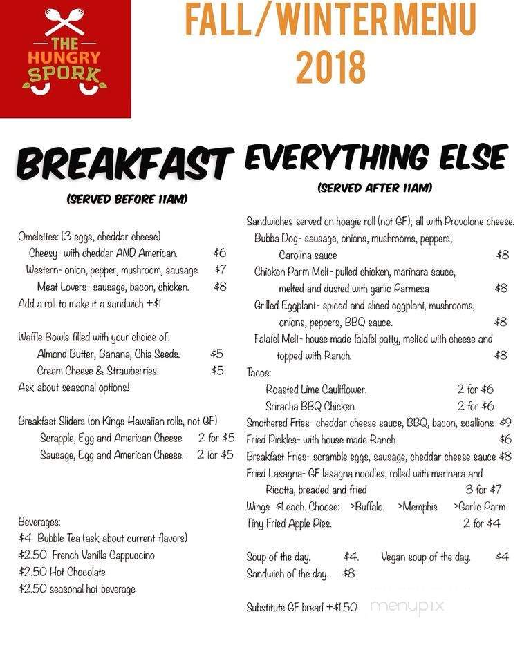 The Hungry Spork - Dover, DE menu_pic