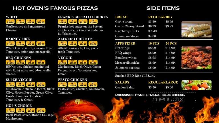 Hot Oven Pizza - West Jordan, UT menu_pic