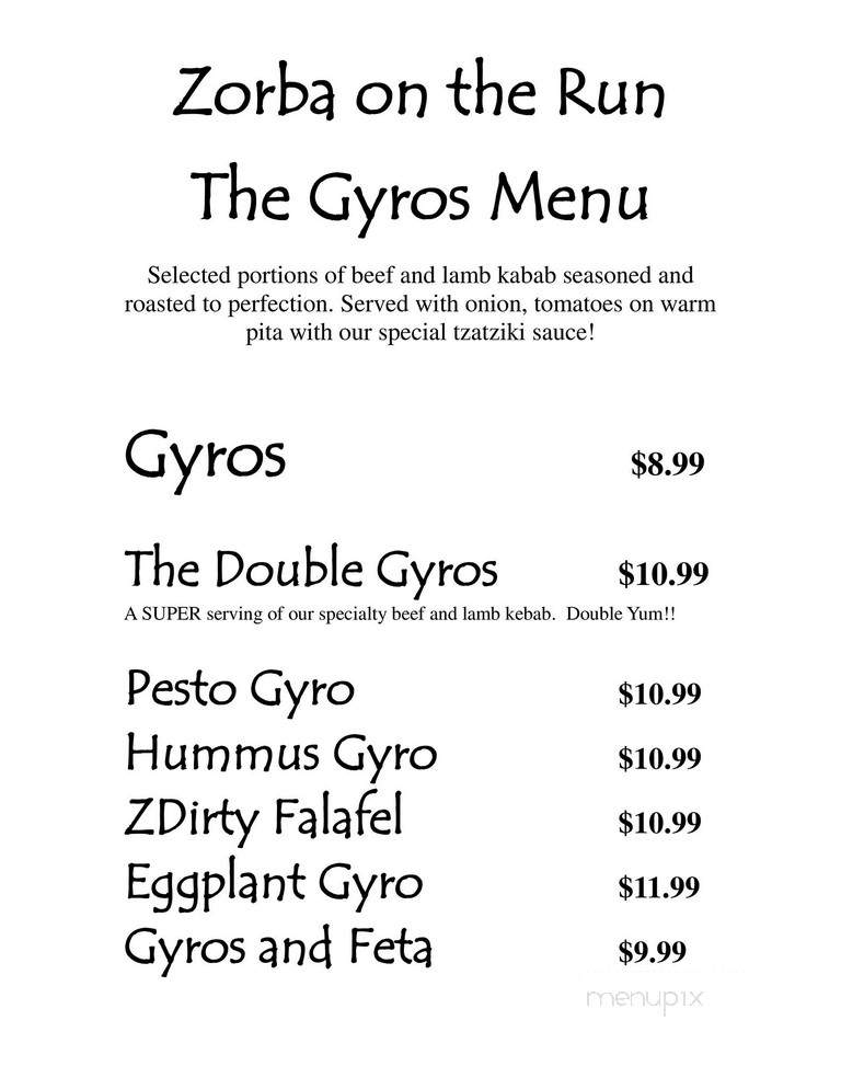 Zorba On The Run - Fairbanks, AK menu_pic