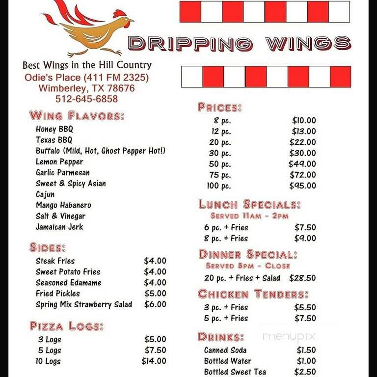 Dripping Wings - Dripping Springs, TX menu_pic