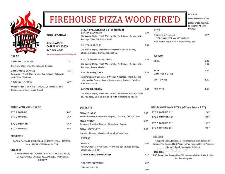 Firehouse Pizza Wood Fired - Casper, WY