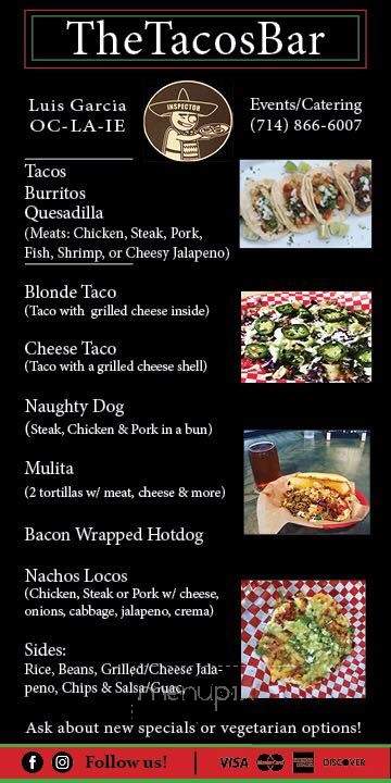 Thetacosbar - Santa Ana, CA menu_pic