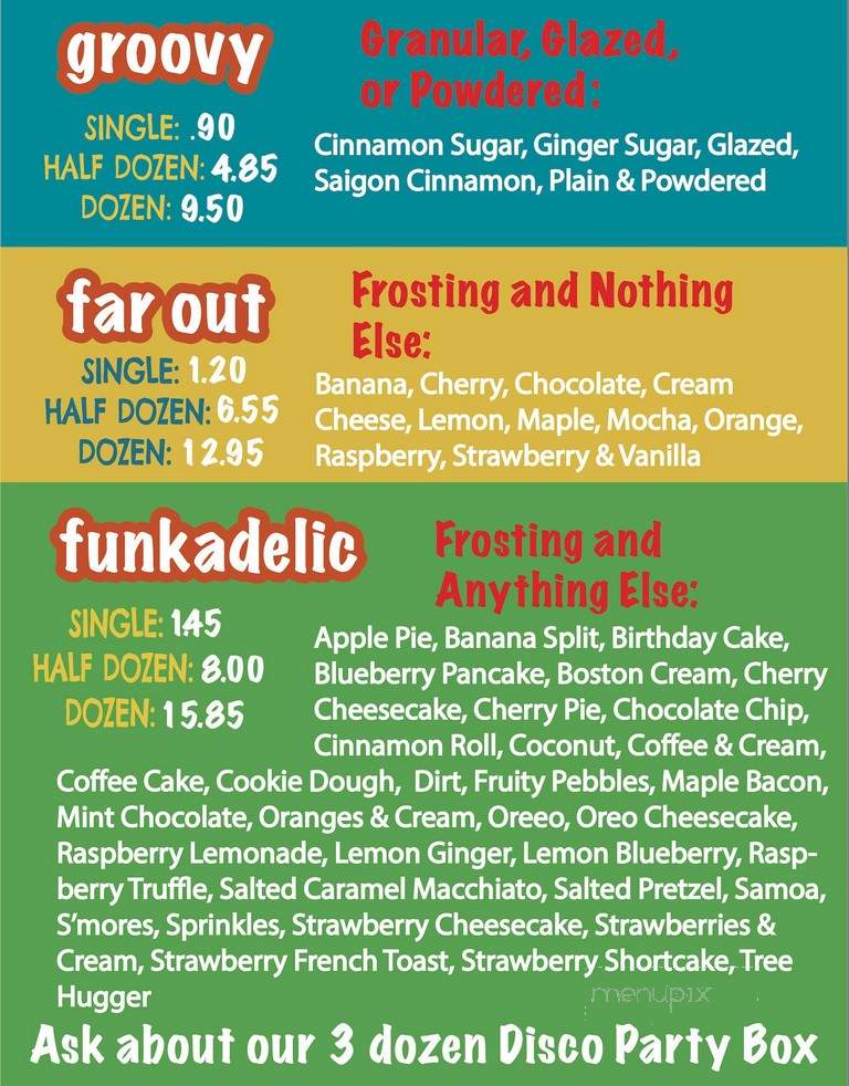 Peace, Love and Little Donuts - Southlake, TX menu_pic