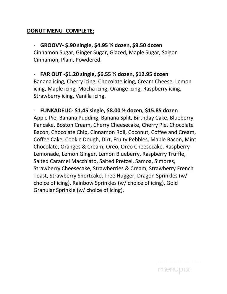 Peace, Love and Little Donuts - Southlake, TX menu_pic