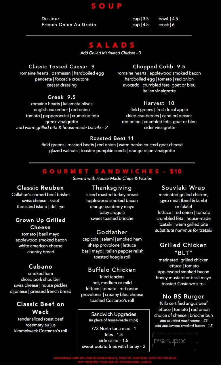 773 North - Grand Island, NY menu_pic