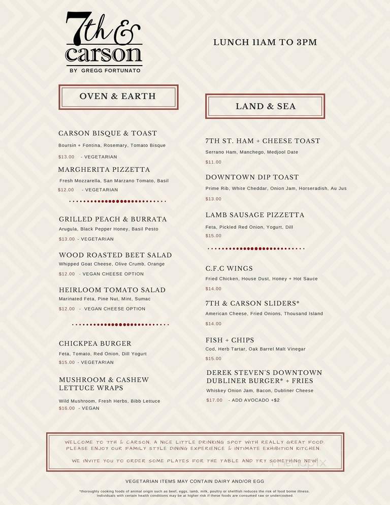 7th & Carson - Las Vegas, NV menu_pic