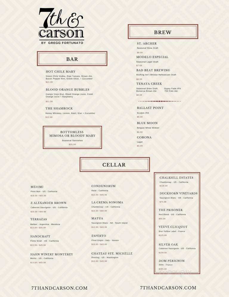 7th & Carson - Las Vegas, NV menu_pic