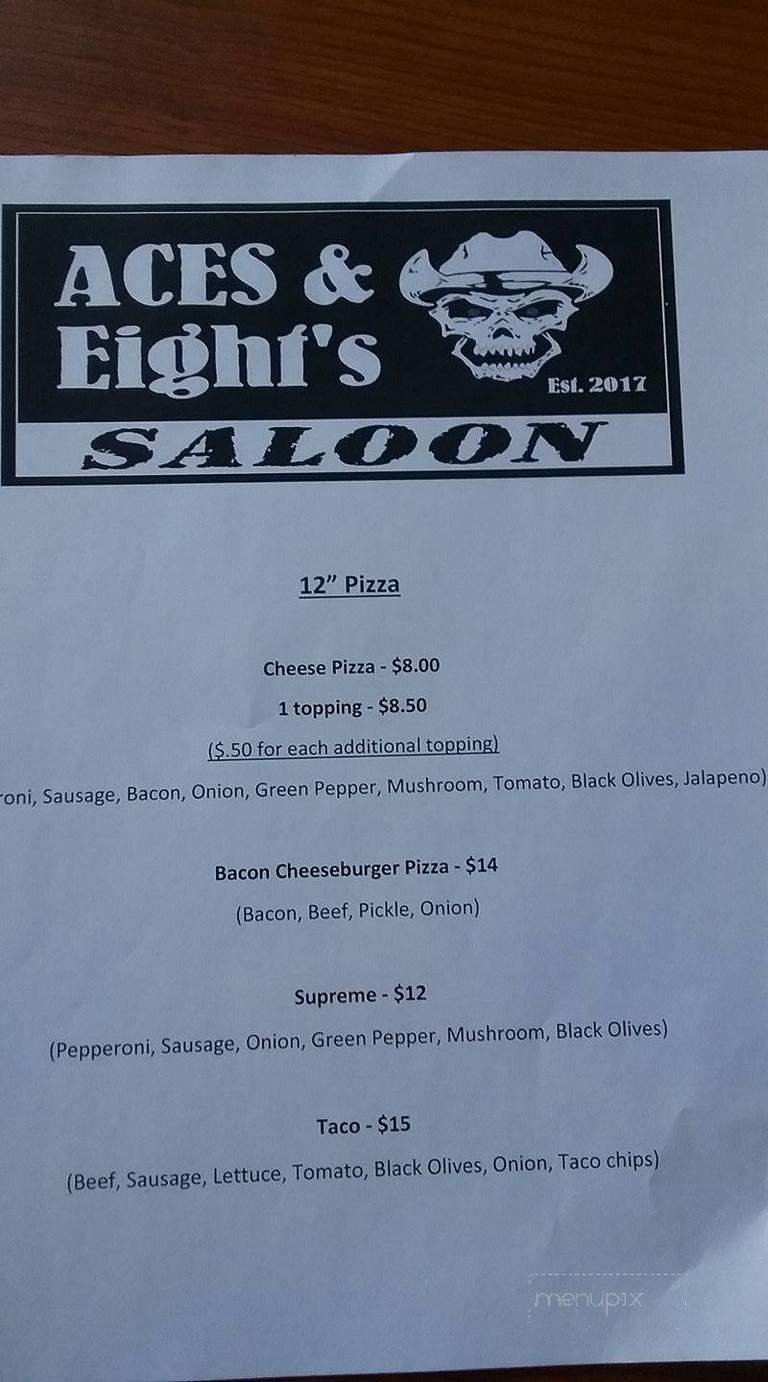 Aces of Eights - Cedar Rapids, IA menu_pic
