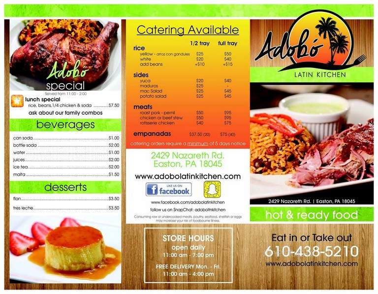 Adobo Latin Kitchen - Easton, PA