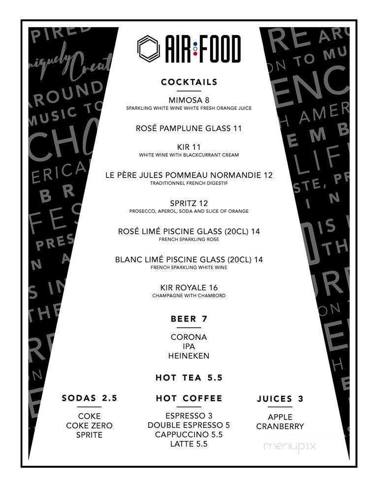 Air Food - Santa Monica, CA menu_pic