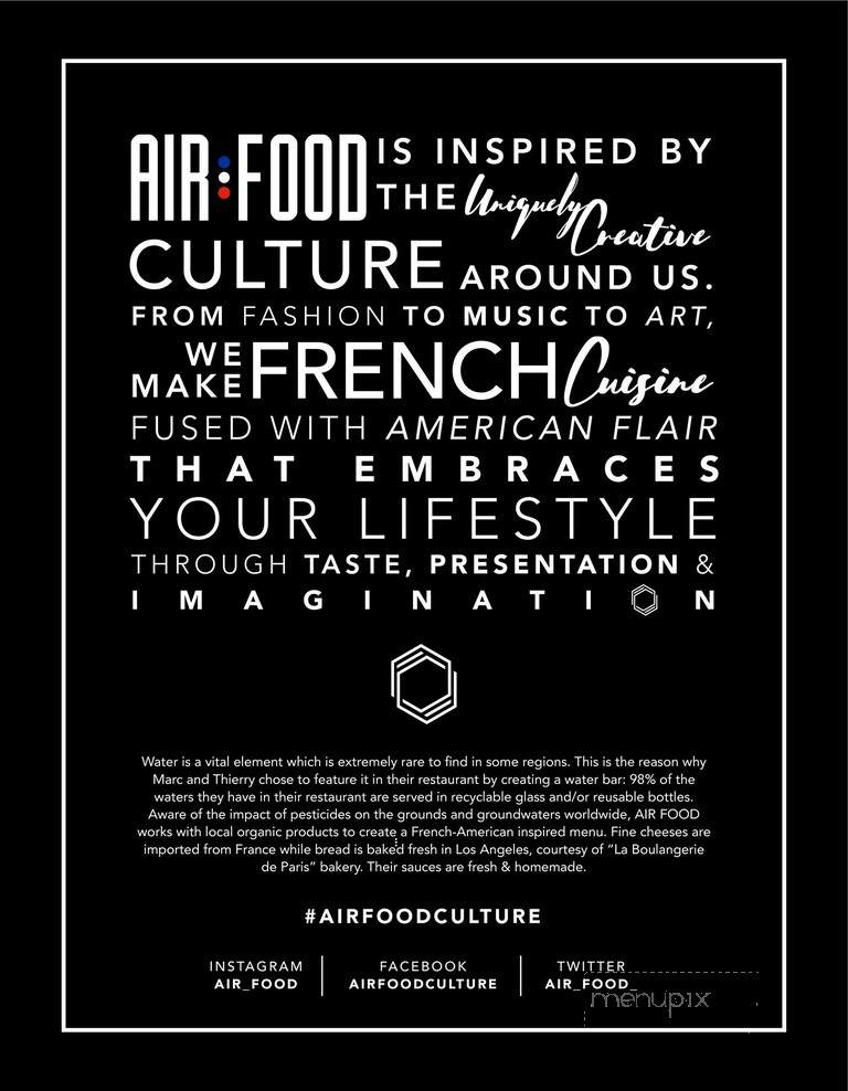 Air Food - Santa Monica, CA menu_pic