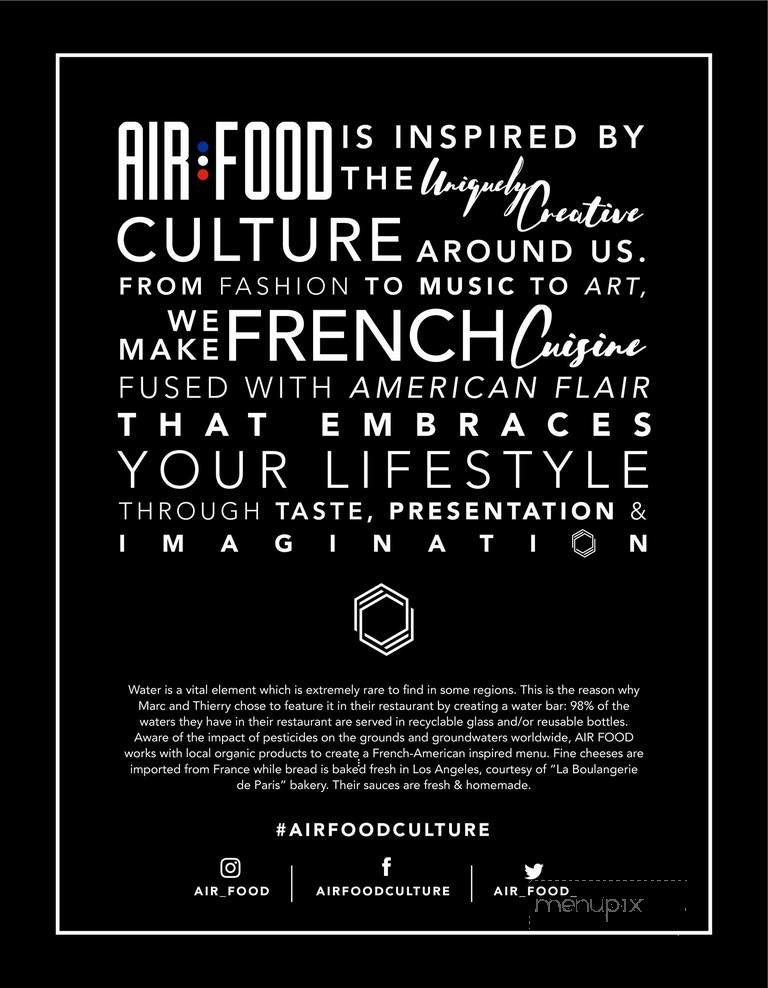 Air Food - Santa Monica, CA menu_pic