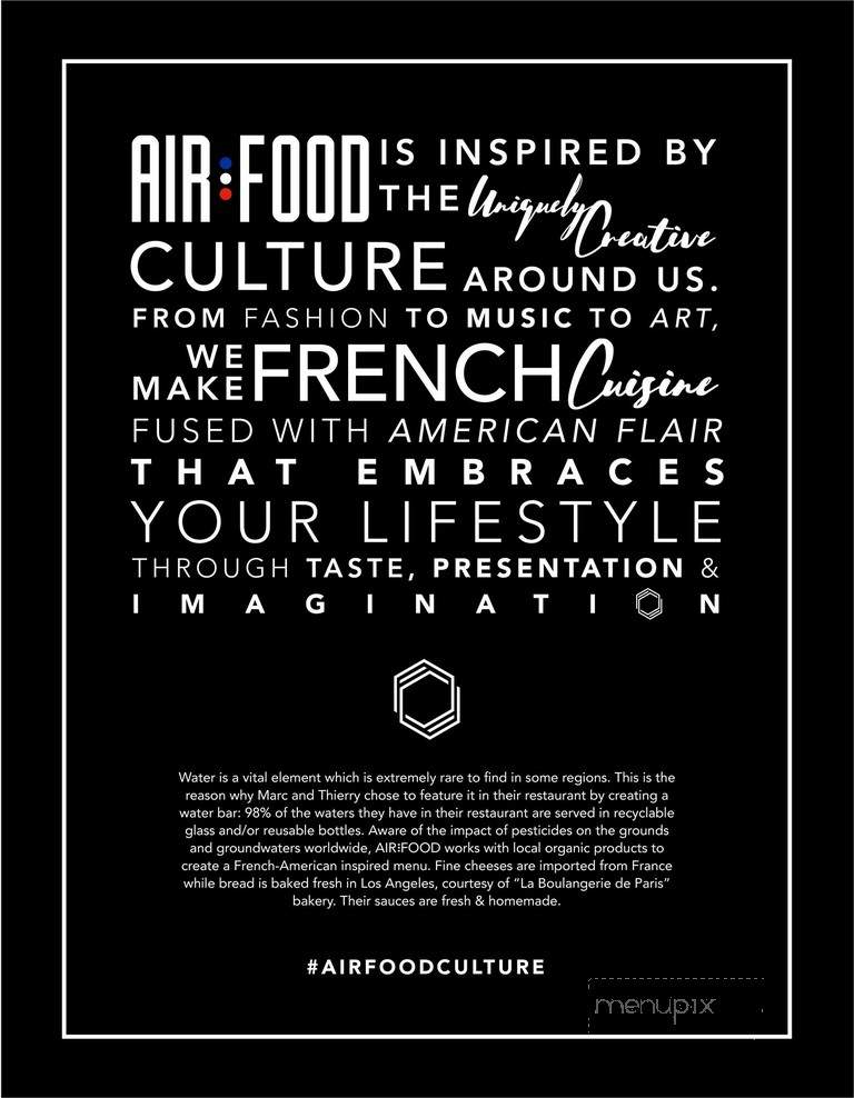 Air Food - Santa Monica, CA menu_pic