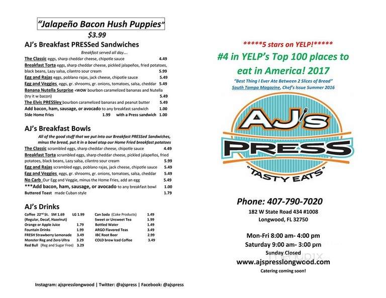 AJ's Press - Longwood, FL