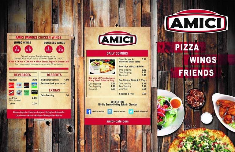 Amici - Clemson, SC menu_pic