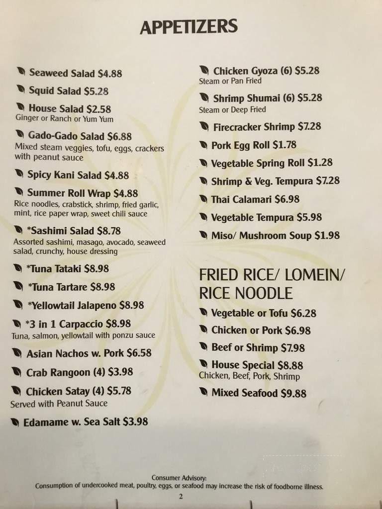 Asian Cafe 1 - Johnson City, TN menu_pic
