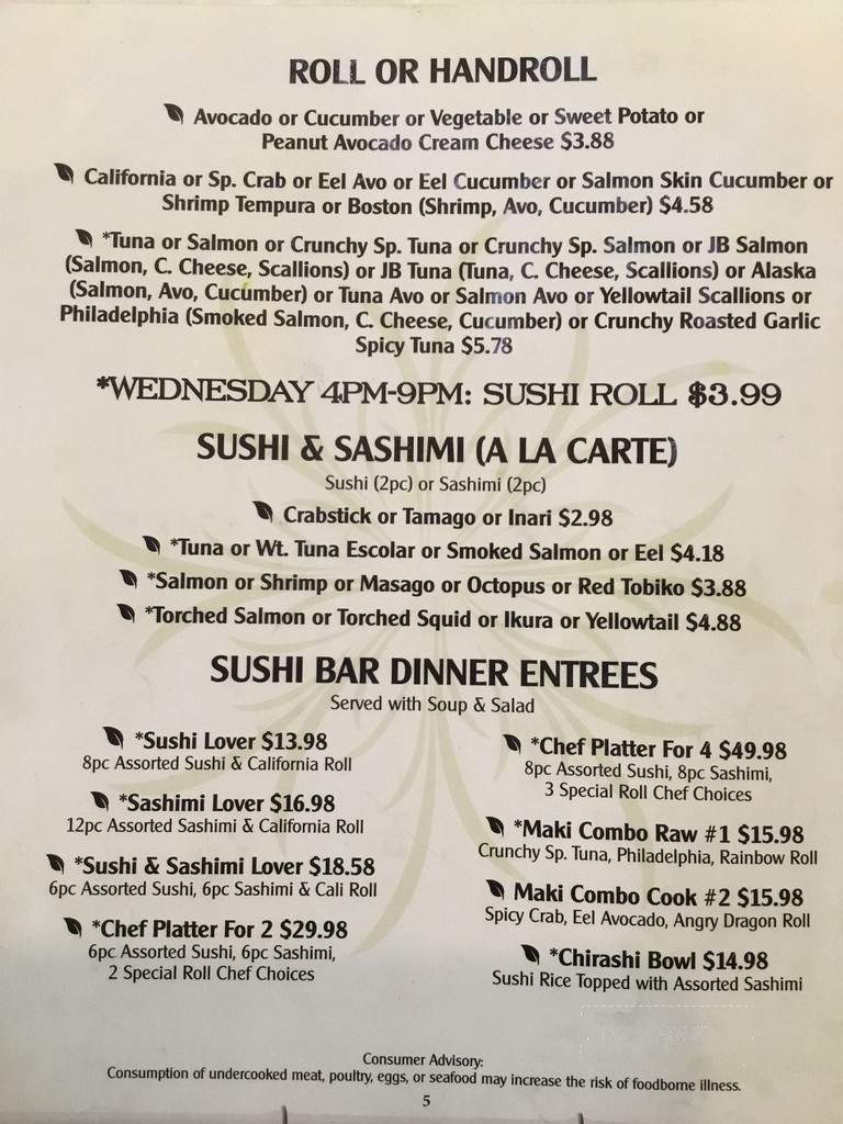 Asian Cafe 1 - Johnson City, TN menu_pic