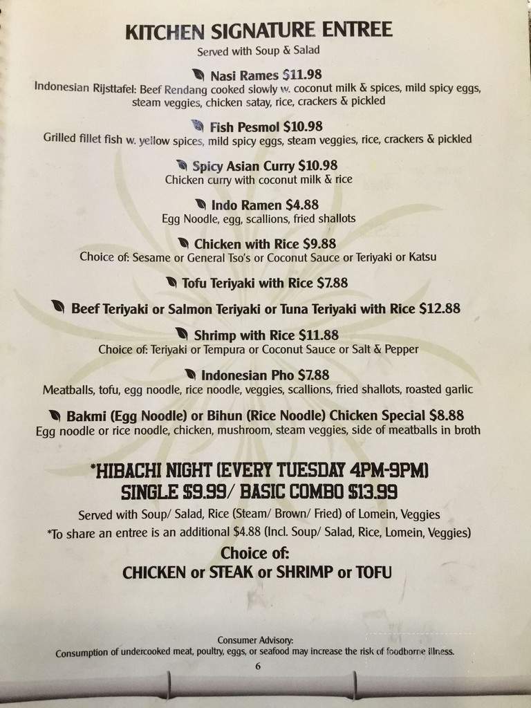 Asian Cafe 1 - Johnson City, TN menu_pic