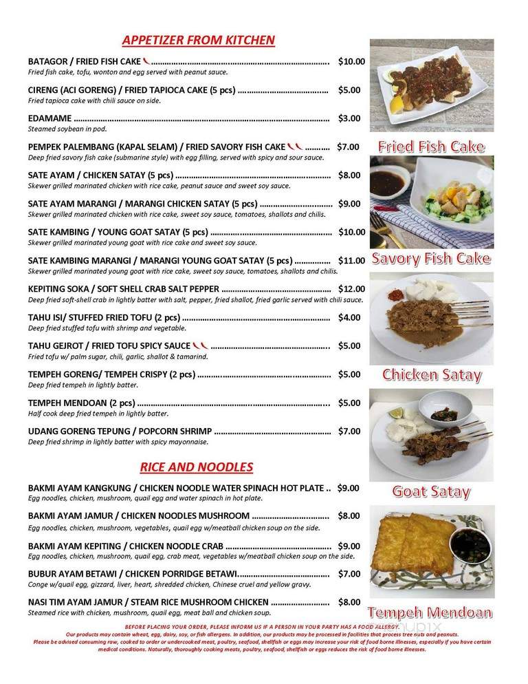 Awang Kitchen - Elmhurst, NY menu_pic
