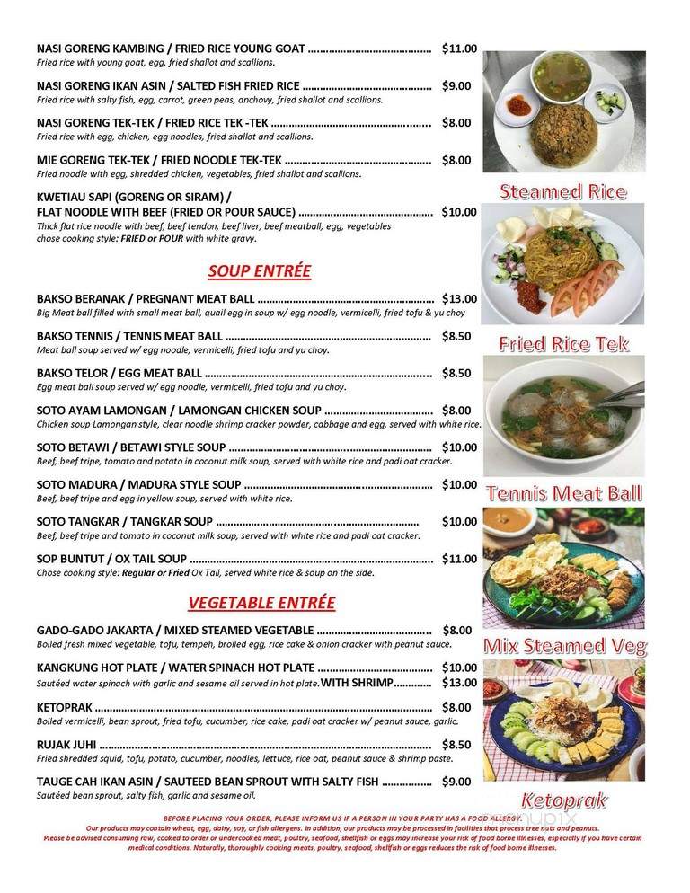 Awang Kitchen - Elmhurst, NY menu_pic