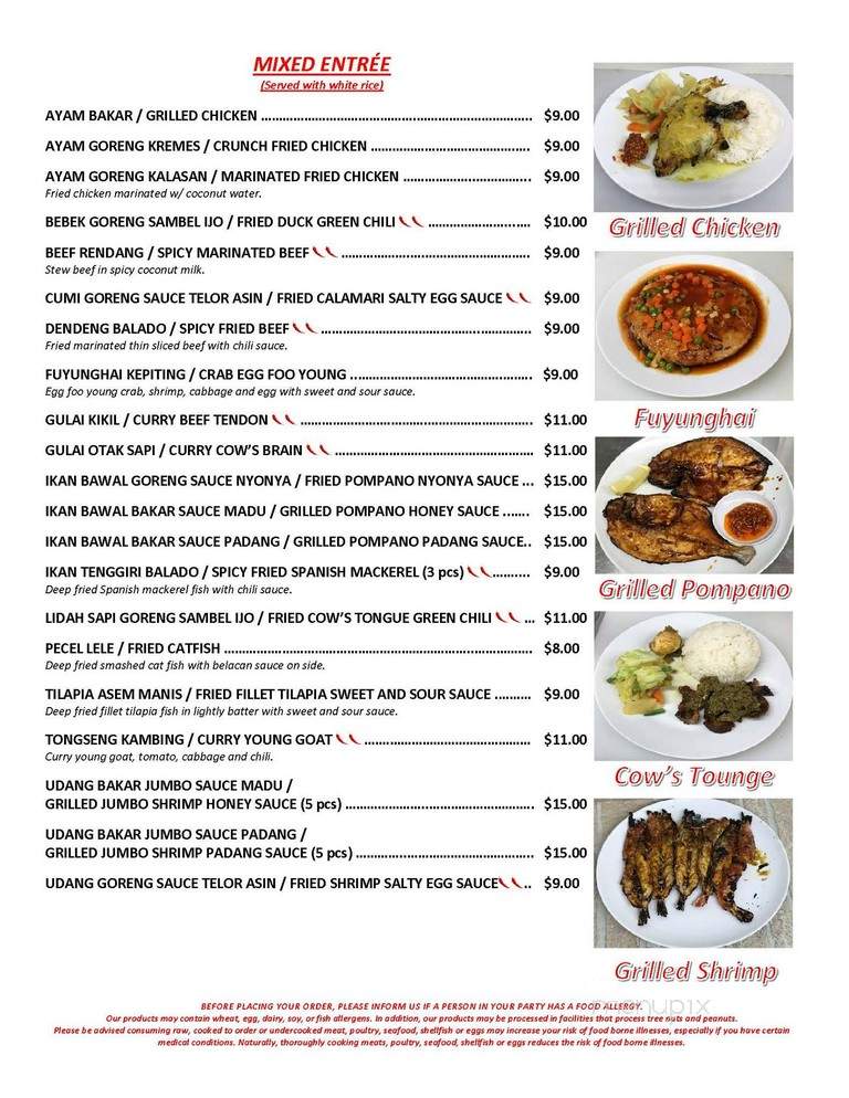 Awang Kitchen - Elmhurst, NY menu_pic