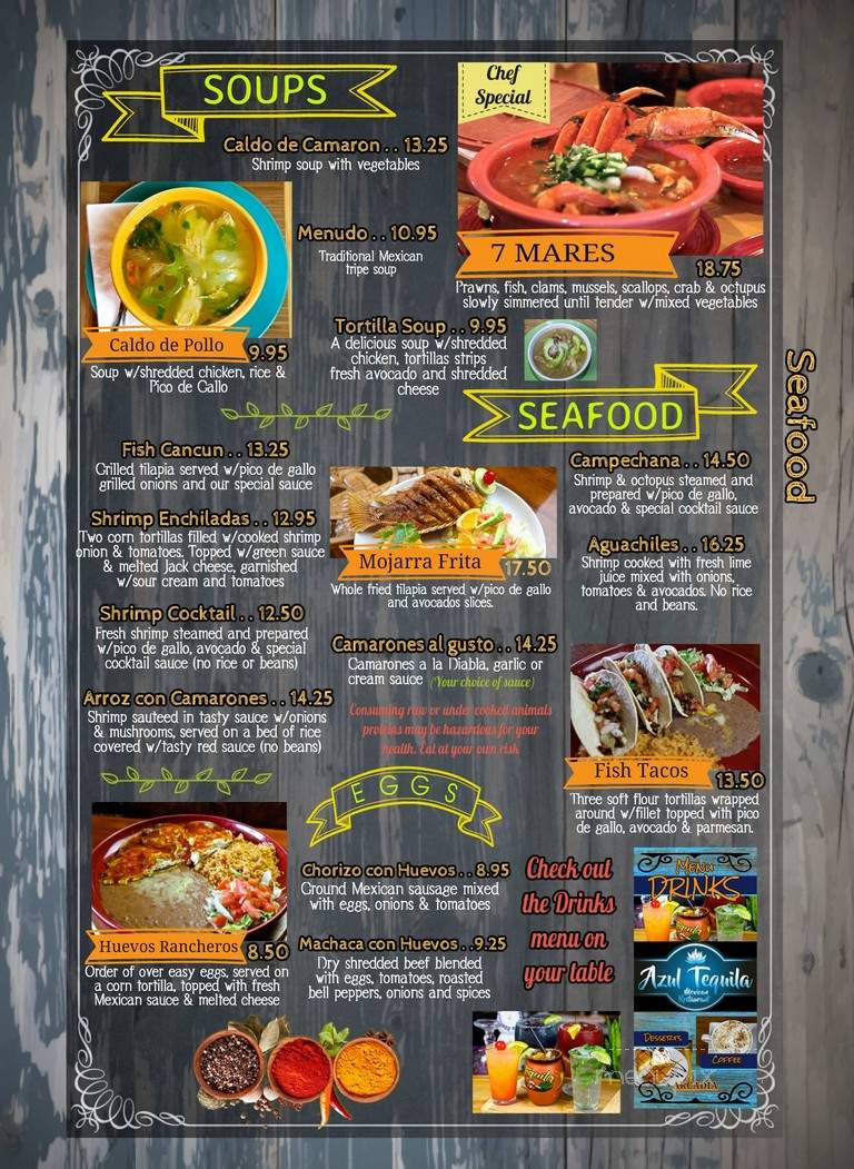 Azul Tequila - Arcadia, FL menu_pic