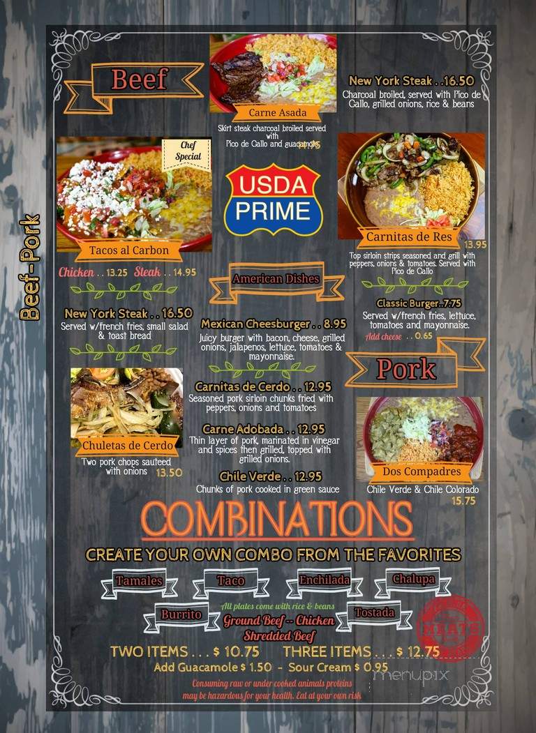 Azul Tequila - Arcadia, FL menu_pic