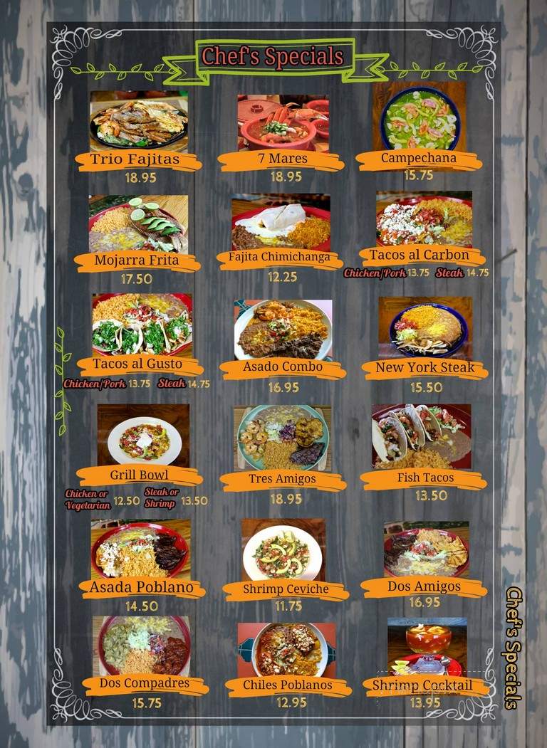 Azul Tequila - Arcadia, FL menu_pic